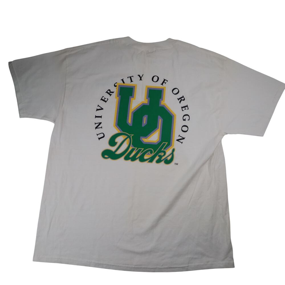 Vintage University of Oregon Ducks Spellout Front/Back Graphic T Shirt